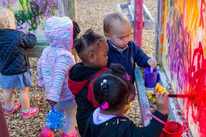 Today, we were artists as we freely created outside and we used our "relate" skills to collaborate and share with our friends!