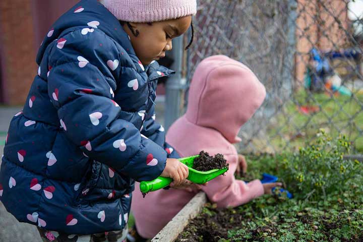 Today, we were scientists as we collaborated to tend to our community gardens full of healthy food!